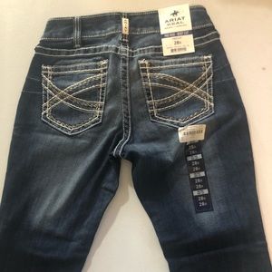 NWT Ariat Real Mid Rise Stretch Entwined Boot Cut Jeans
